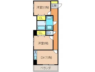 メゾンド中山【4階】の間取り