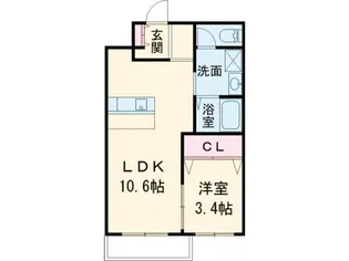 ASSET万博公園 B棟【1階】の間取り