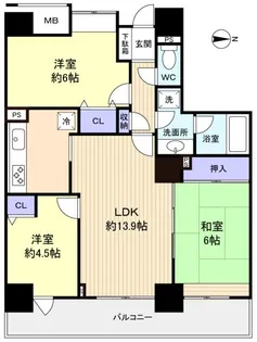 カムザ・スクエア八千代緑が丘タワーズ【19階】の間取り