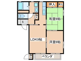 メルベーユ湘南B【1階】の間取り