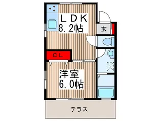 クレア【1階】の間取り