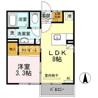 ヴィレッジロイヤル中央台吉野作【2階】の間取り