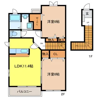 フォレストシーンA【2階】の間取り