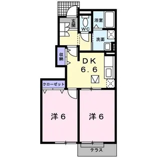 ボヌール B棟【1階】の間取り