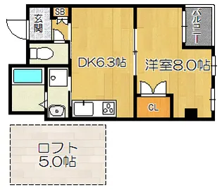レオンビルII【5階】の間取り