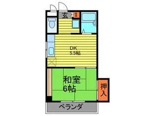 脇田ハイツ2号館【2階】の間取り