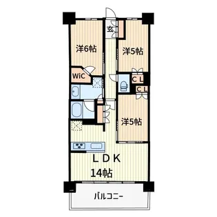 グランカーサ川口青木町公園【5階】の間取り
