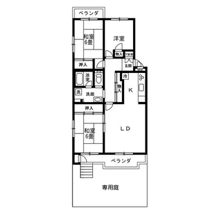 藤和習志野コープ弐号棟【1階】の間取り