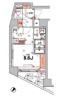 ハーモニーレジデンス東京イーストゲート【4階】の間取り