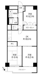 グランドール久米川【4階】の間取り