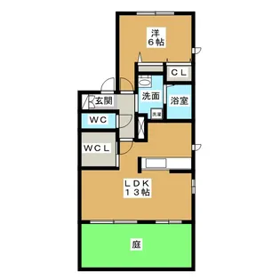 ラガール新守山【1階】の間取り