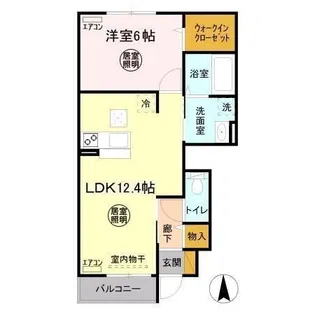 ティアラ D【1階】の間取り