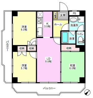 ロイヤルハイム氷川台【1階】の間取り