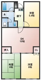 相栄プラザ【4階】の間取り