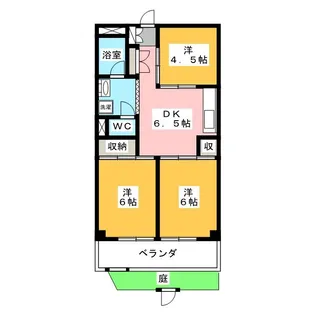 扇山ハイツ【1階】の間取り