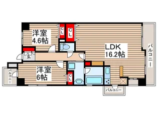 ライオンズマンション三郷駅前【2階】の間取り