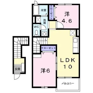 ブリッサ桜岡A【2階】の間取り