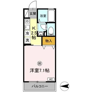 ハイム上安【2階】の間取り
