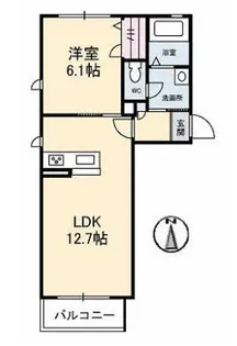 ラフィネパルク 203号室【2階】の間取り