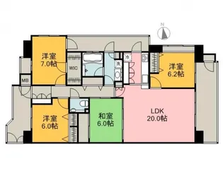 フローレンス猫屋町グランドアーク【4階】の間取り