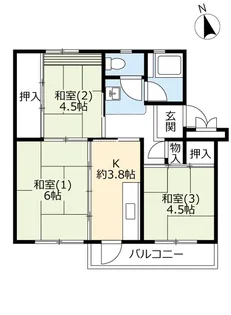 UR有野【5階】の間取り