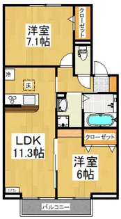 ヴェルデIII【1階】の間取り