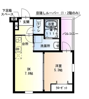 フジパレス住吉山之内III番館【2階】の間取り