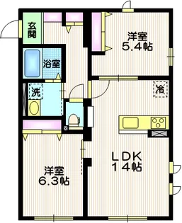 Harmony田園【1階】の間取り