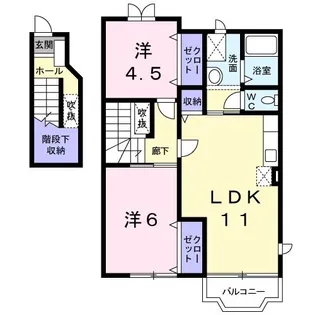 グリーンフェア【2階】の間取り