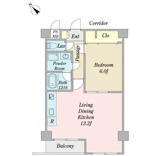 ゼネラル根津【6階】の間取り