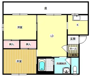 ファミールミホB【1階】の間取り