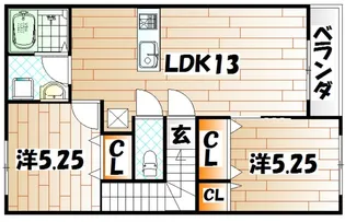 コッツウォルズ・マサ【2階】の間取り