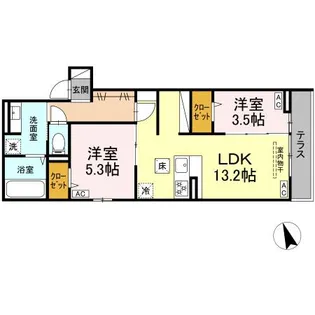 D-PRECIOUS武蔵野【1階】の間取り