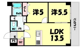 リノスタイル布引【3階】の間取り
