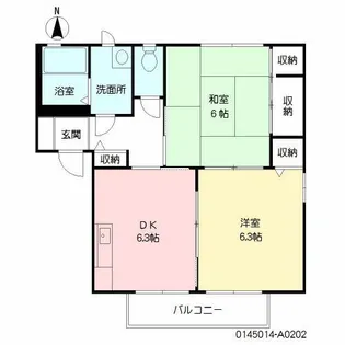 レ・リーシェ A棟【2階】の間取り
