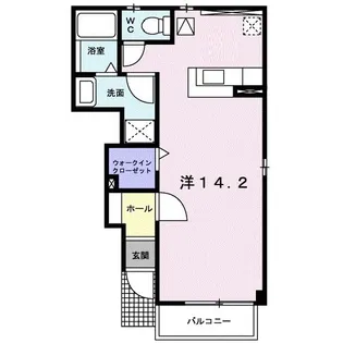 グリーンヒルほたるA【1階】の間取り