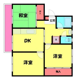 新栄町住宅3街区13号棟B【5階】の間取り