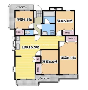 サンテラス城北【2階】の間取り