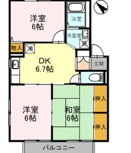 プレジール長坂台【2階】の間取り