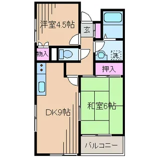 青山コーポA【2階】の間取り