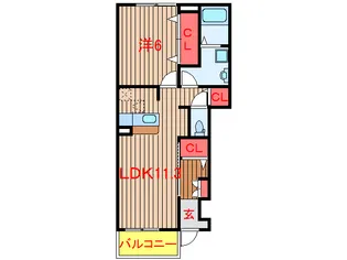 ベルク フルスA・B【1階】の間取り