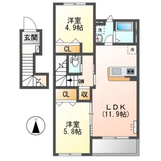 エクセレンス・ハイツ【2階】の間取り