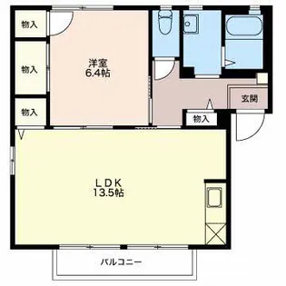 ディアコート B【1階】の間取り
