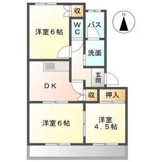 パークサイドふかだ【2階】の間取り