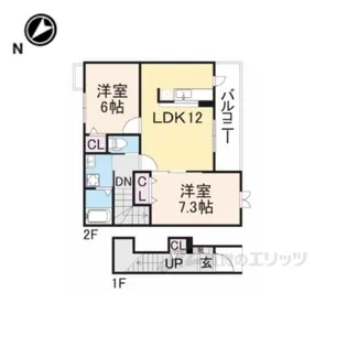 エトワールA【2階】の間取り