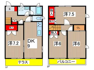 国立グリーンヒルスクエアI-Bの間取り
