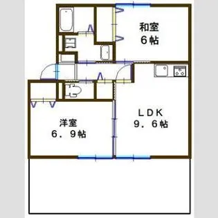 JAボナール上の丸【2階】の間取り