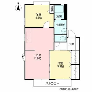 ディアスF【2階】の間取り