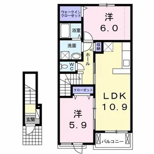 アル カン シェル IV【2階】の間取り