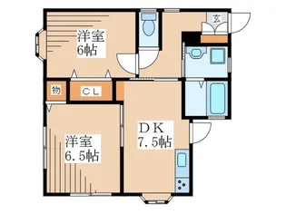 アスティー前原【1階】の間取り